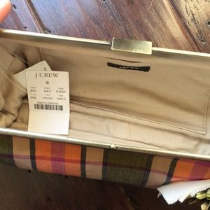 J Crew Plaid Clutch Purse